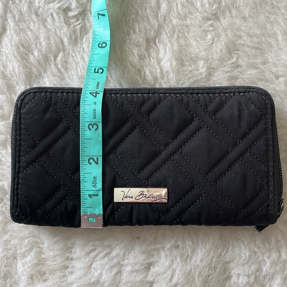Vera Bradley Grab & Go Organizing Wallet Classic Black quilted diamond - Picture 11 of 11
